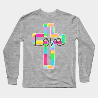 Decorative Cross with Love Long Sleeve T-Shirt